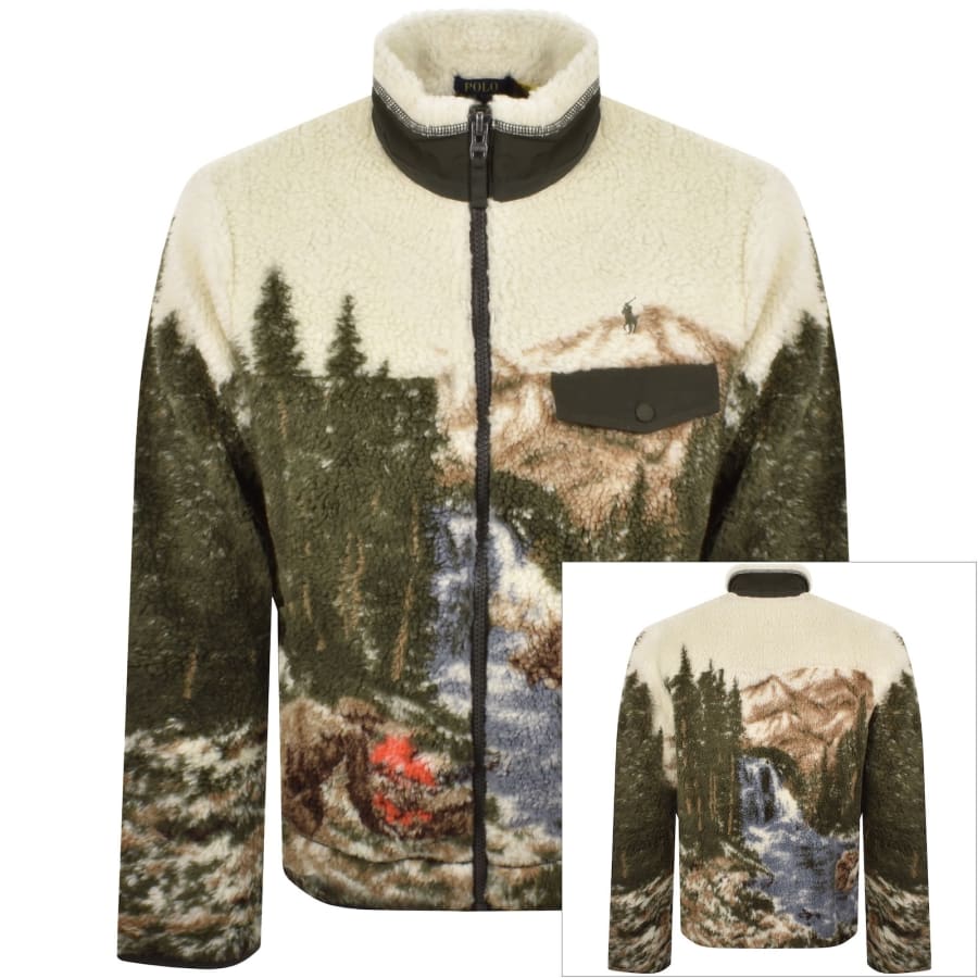 Ralph Lauren Full Zip Fleece Green | Mainline Menswear us